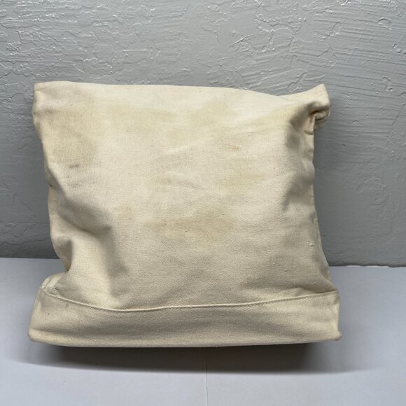 Seattle Space Needle Canvas Tote Bag Black Graphic Hook Loop Closure Cotton - Picture 5 of 9